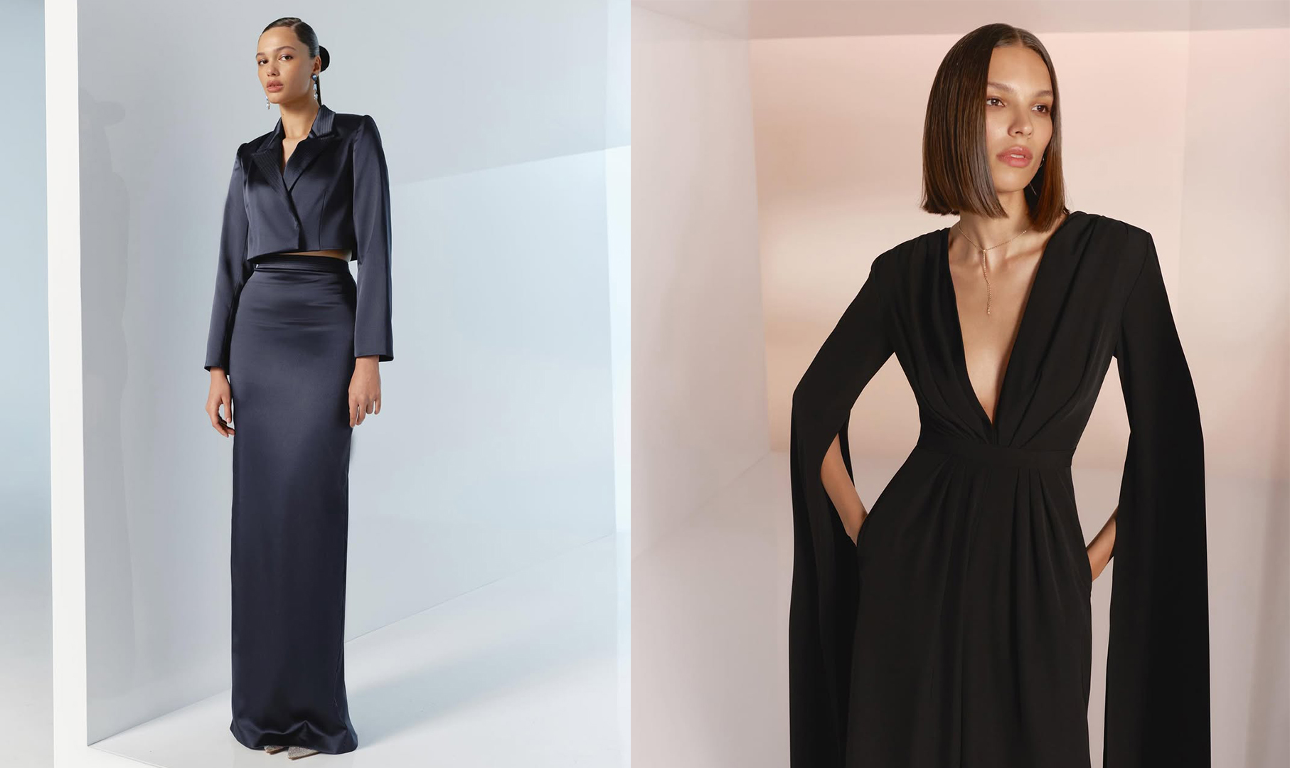 Вечірні сукні у білому павільйоні SP Studio — студійна зйомка в Києві